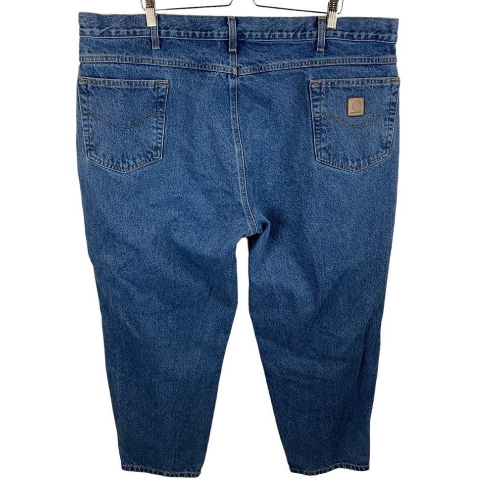 Carhartt sz 46x30 Men's Relaxed Fit Medium Wash Denim Jeans 100% Cotton